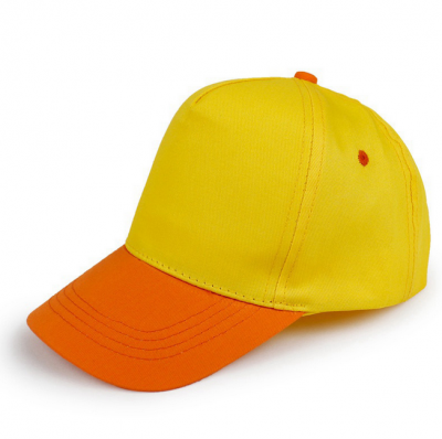 SKBC013 design children's baseball cap 97.1% face 2.9% viscose fiber supply children's advertising cap order children's color matching baseball cap baseball cap hk center front view